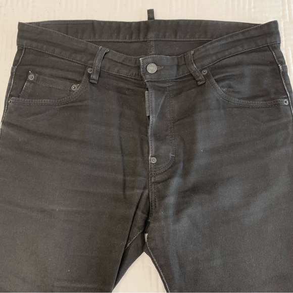 DSQUARED2 Black Button-Fly Jeans Size IT52/US38 - Picture 3 of 9
